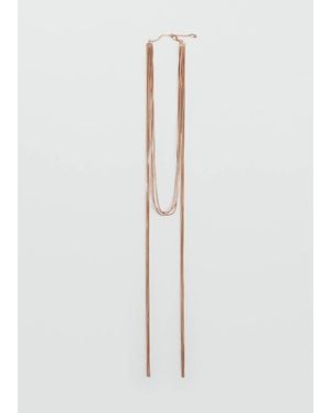 MANGO TEEN Long Tassel Necklace - White