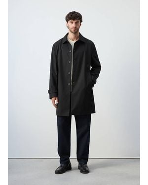 Mango Water-Repellent Gabardine With Pockets - Black