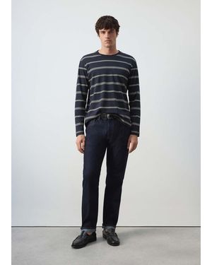 Mango Pola Selvedge Regular-Fit Jeans - Blue