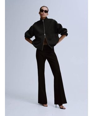 Mango Oversized Bomber Jacket - Black