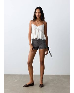 MANGO TEEN Studded Pocket Shorts - Multicolour