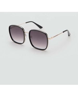 Mango Square Metallic Frame Sunglasses - Multicolour