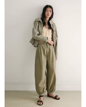 Mango Baggy Mid-Rise Jeans - Natural