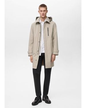 Mango Coolmax Technology Waterproof Parka - Natural