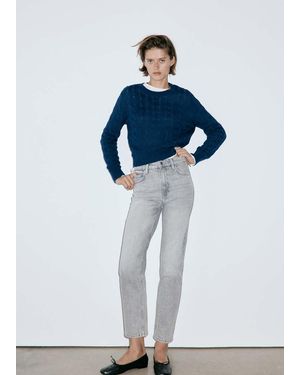 Mango Comfort-Jeans Mit Hohem Bund Newmom - Blau