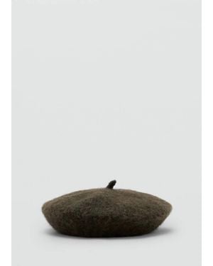Mango Wool-Blend Beret - Green