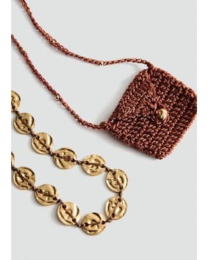 Mango Set 2 Collane Combinate Maglia Oro - Metallizzato