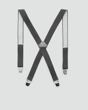 Mango Adjustable Elastic Straps With Leather Details - Grey