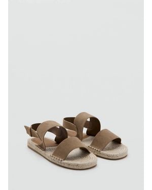 Mango 100% Leather Sandals With Buckle Straps - Multicolor