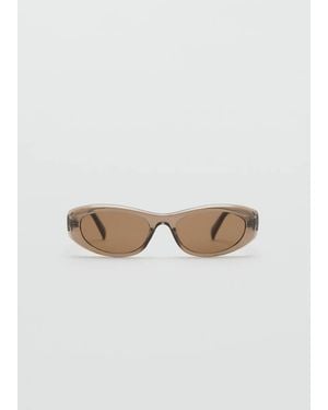 Mango Semi-Transparent Frame Sunglasses - Grey