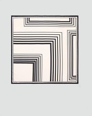 Mango Geometric Printed Foulard - Black