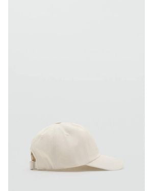 Mango Cotton Visor Cap - White