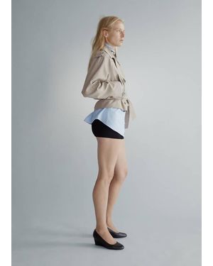 Mango Short Trench Coat With Belt - Natural