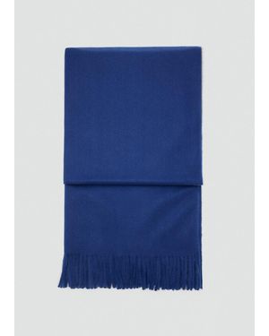 Mango Fringed Edge Scarf - Blue