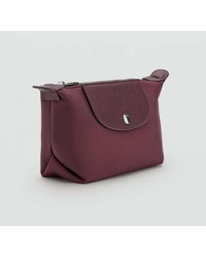 Mango Medium Combined Nylon Toiletry Bag - Purple