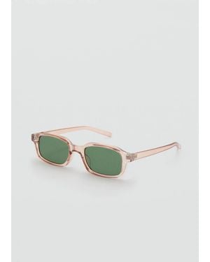 Mango Rectangular-Frame Sunglasses - Green