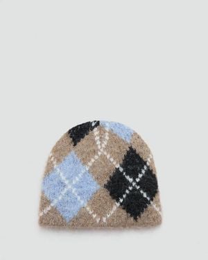 Mango Argyle Hat - Multicolour