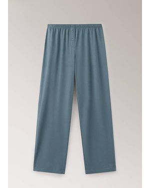 Mango Pyjama Bottoms 100% Cotton - Blue