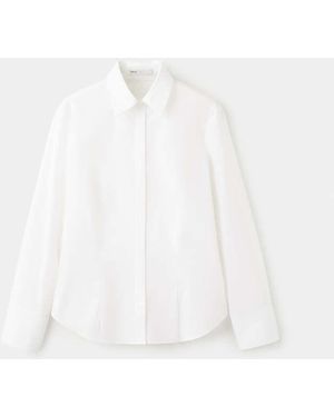 Mango Camicia Popeline Avvitata Bianco
