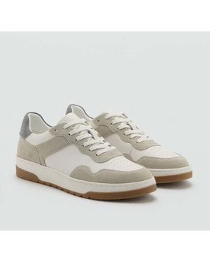 Mango Sneaker Combinate Pelle Bianco
