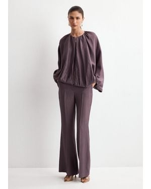 Mango Giubbotto Bomber Oversize Viola - Rosso