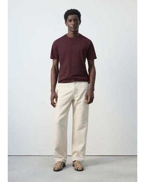 Mango 100% Cotton Slim-Fit T-Shirt - Multicolour