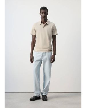 Mango Slim-Fit Cotton-Piqué Polo Shirt - White