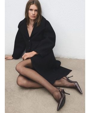 Mango Patent Heeled Shoes - Brown