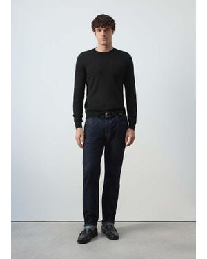 Mango Pullover Aus 100% Feiner Wollstrick - Schwarz