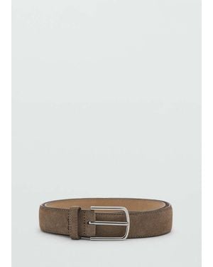Mango Nappa Leather Belt - Brown