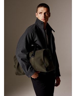 Mango Bowlingtasche Aus Kombiniertem Leder Und Baumwolle - Schwarz