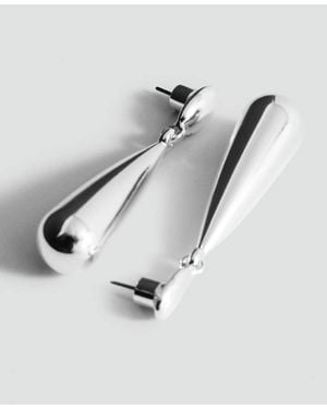 Mango Drop Earrings - Metallic