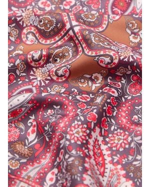 Mango Printed Satin Scarf - Red