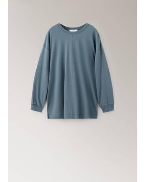 Mango 100% Cotton Pyjama Top - Blue