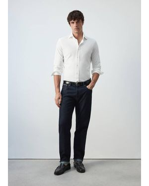 Mango Slim Fit-Hemd Aus 100 Baumwolle - Weiß