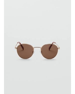 Mango Round Metal-Frame Sunglasses - Metallic