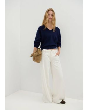 MANGO TEEN V-Neck Jumper - Blue