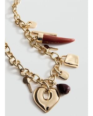 Mango Collier Chaîne Pendentifs Or - Métallisé