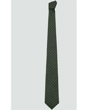 Mango Polka-Dot Silk Tie - White