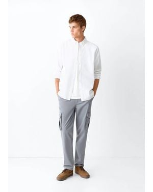 MANGO TEEN 100% Cotton Oxford Shirt - White