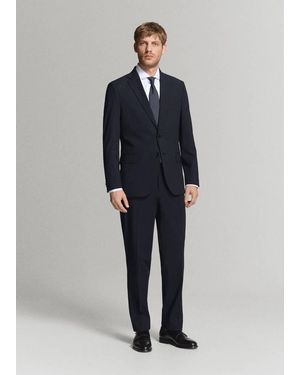 Mango London Regular-Fit Suit Jacket - Blue