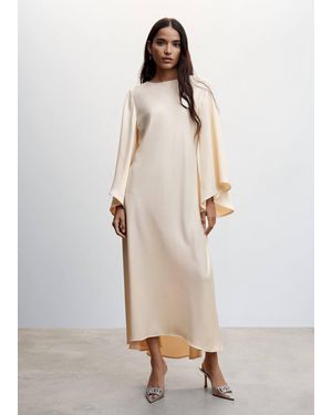 Mango Flared Sleeves Dress - Natural