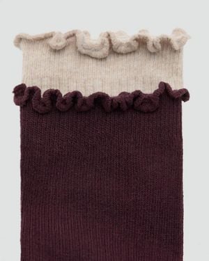 Mango Pack Of 2 Ribbed Cotton Socks - Gray