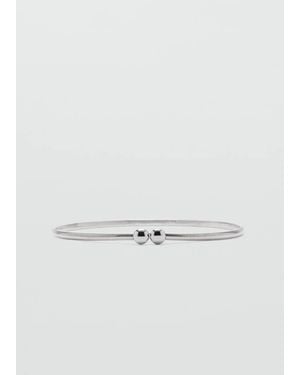 Mango Skinny Metal Belt - White