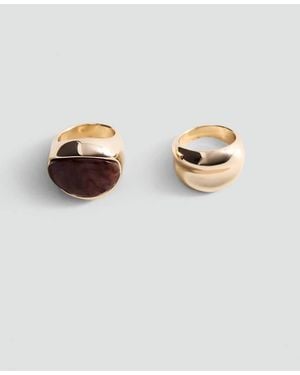 Mango 2-Pack Combined Rings - Grey