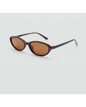 Mango Sonnenbrille Mit Azetatfassung - Weiß