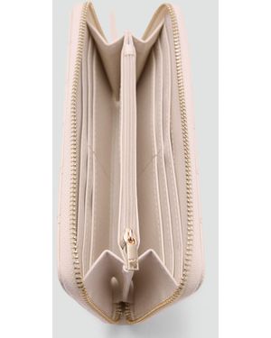 Mango Wallet With Decorative Stitching Off - Natural