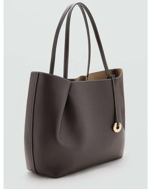 Mango Large Shopper Bag - Black