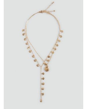 MANGO TEEN Mixed Double Necklace - White