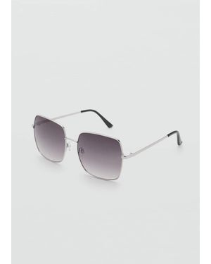 Mango Square Metallic Frame Sunglasses